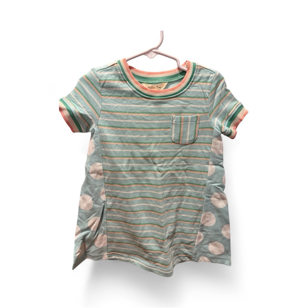 Matilda Jane Teal and Coral Striped dress